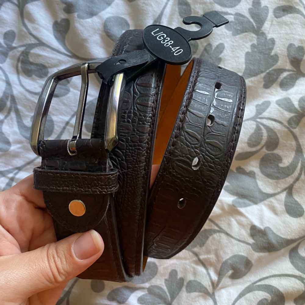 NWT Men's Brown PU Leather Belt size Large